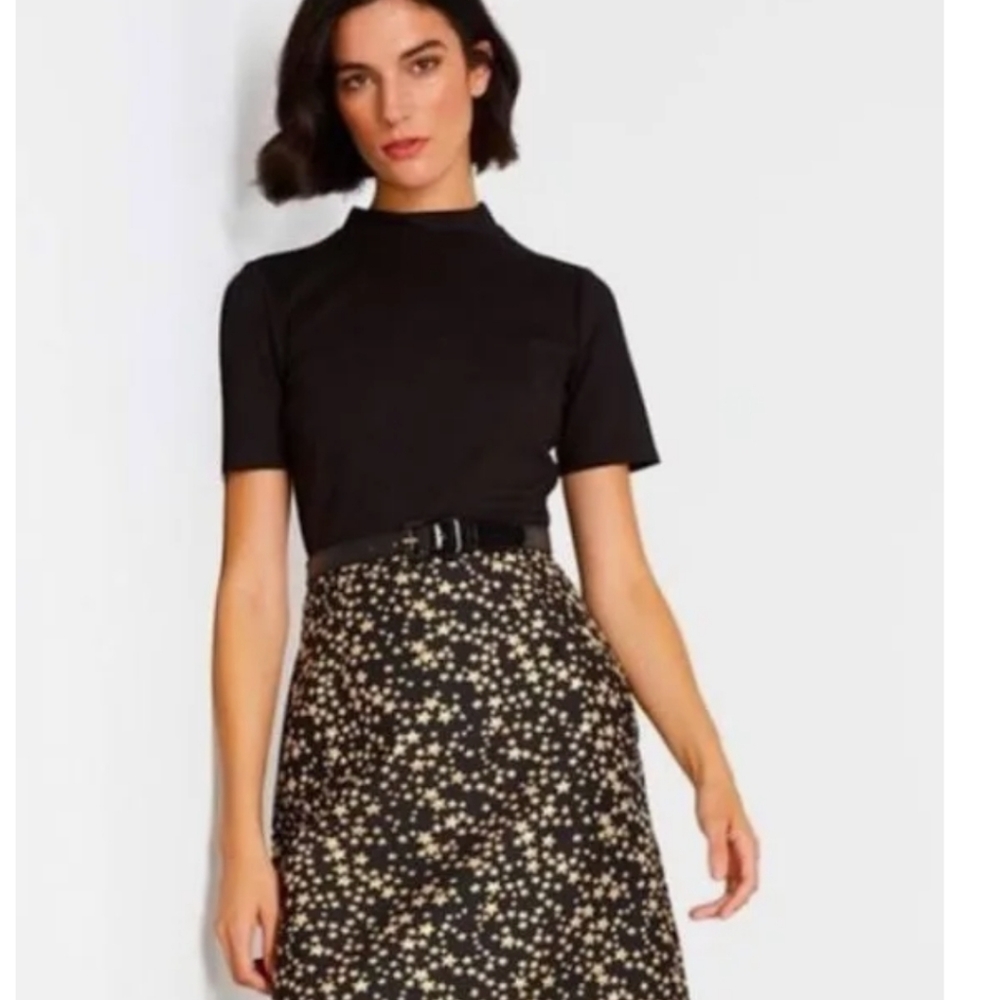 Modcloth A Leading Delight Mockneck Dress
